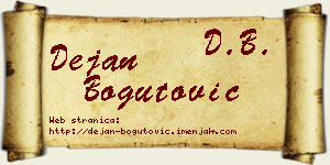 Dejan Bogutović vizit kartica